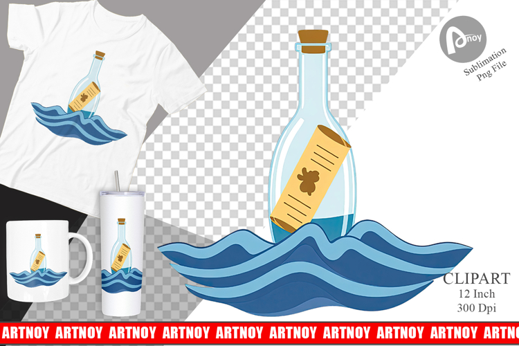 Message in a Bottle Clipart example image 1