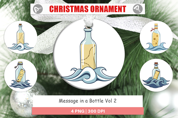 Ornament Message in a Bottle