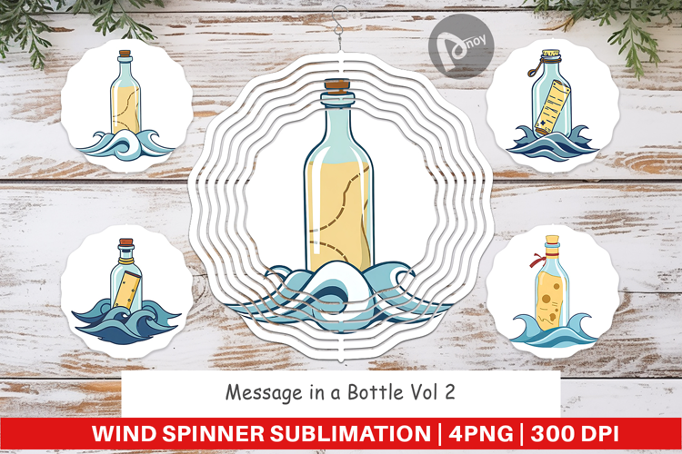 Wind Spinner Message in a Bottle