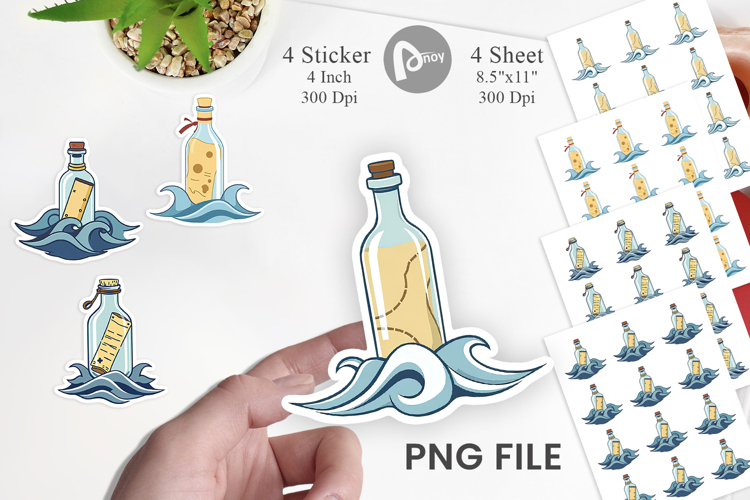 Message in a Bottle Sticker