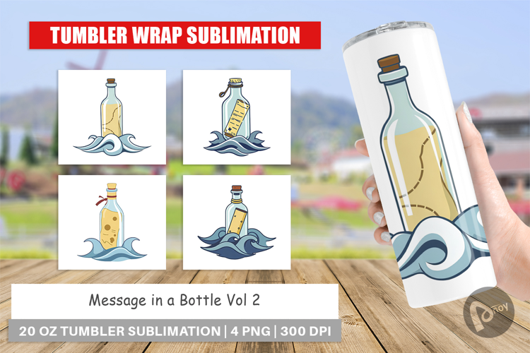 Tumbler Message in a Bottle