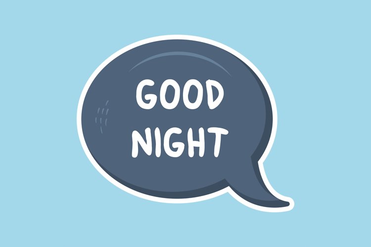 Good Night Message Stickers, Enhancing Communications example image 1