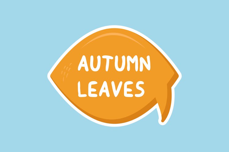 Autumn Leaves Message Stickers, Enhancing Communications example image 1