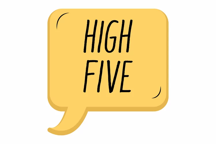 High Five Message Stickers, Enhancing Communications