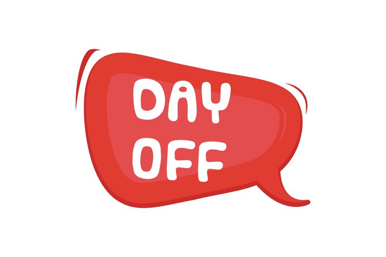 Day Off Message Stickers, Enhancing Communications example image 1