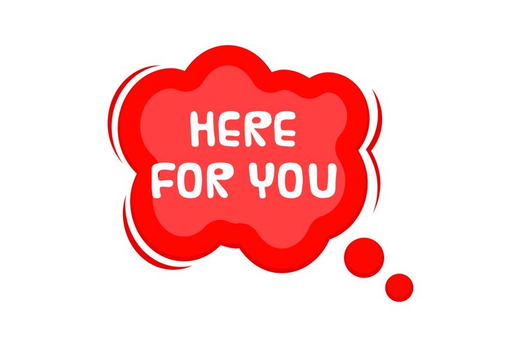 Here for You Message Stickers, Enhancing Communications example image 1