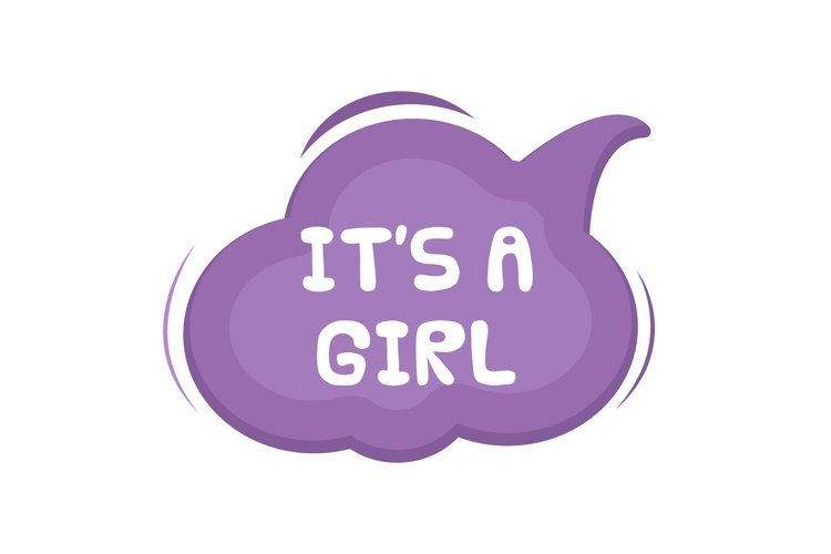 It's a Girl Message Stickers, Enhancing Communications example image 1