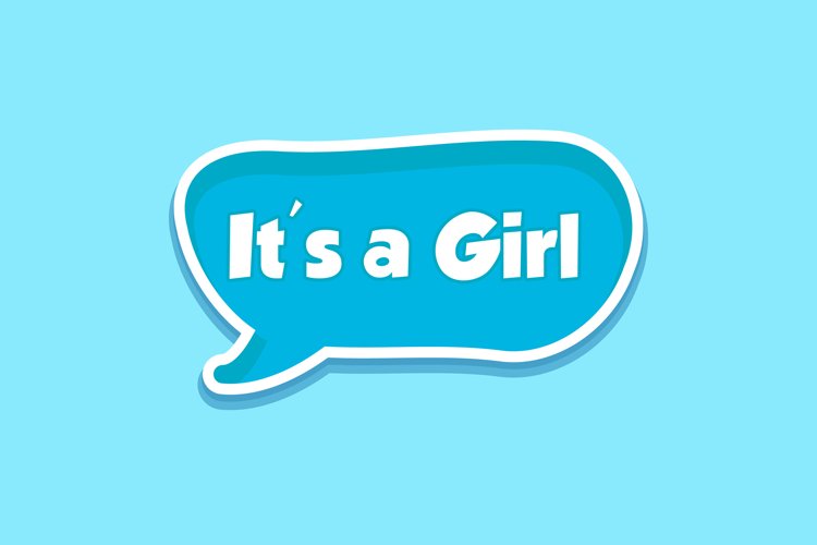 It's a Girl Message Stickers, Enhancing Communications example image 1
