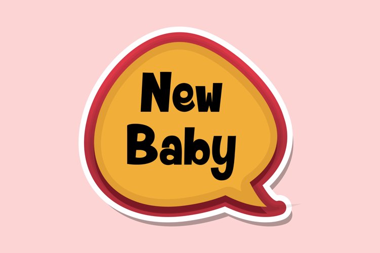 New Baby Message Stickers, Enhancing Communications example image 1
