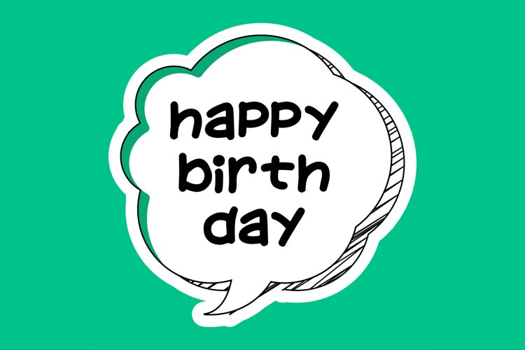 Happy Birthday Message Stickers, Enhancing Communications example image 1
