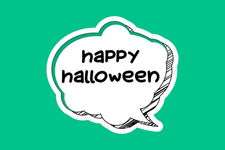 Happy Halloween Message Stickers, Enhancing Communications example image 1