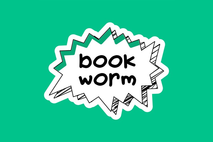 Bookworm Message Stickers, Enhancing Communications example image 1