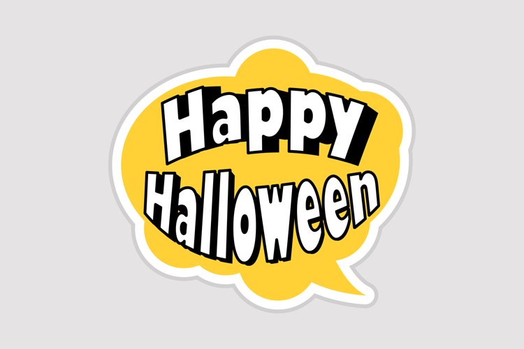 Happy Halloween Message Stickers, Enhancing Communications example image 1