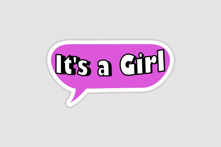 It's a Girl Message Stickers, Enhancing Communications example image 1