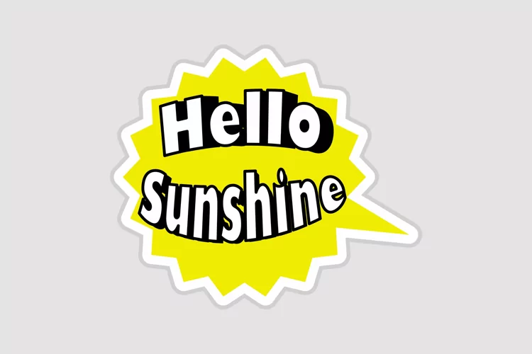Hello Sunshine Message Stickers, Enhancing Communications