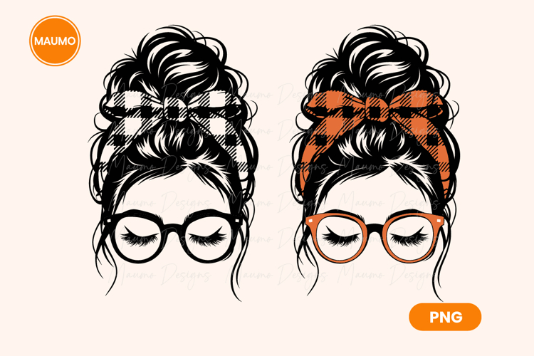 Mom Messy Hair Plaid