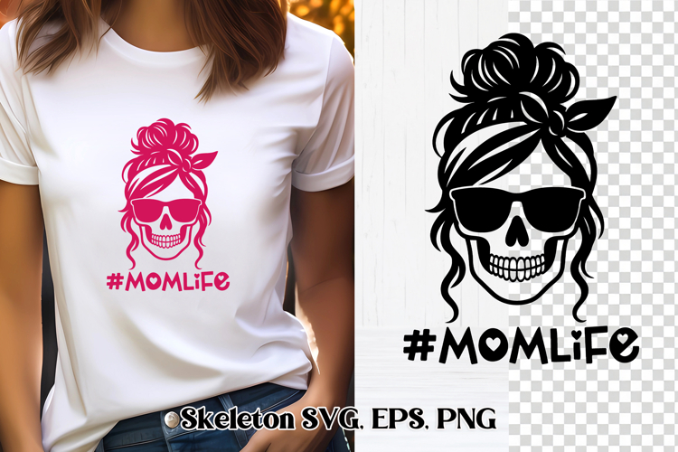Messy Bun Mom Life Svg Image 15
