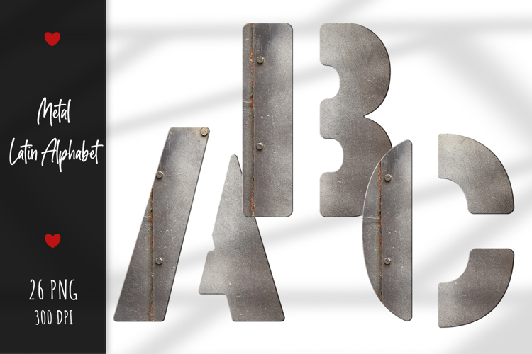 Metal Latin Alphabet