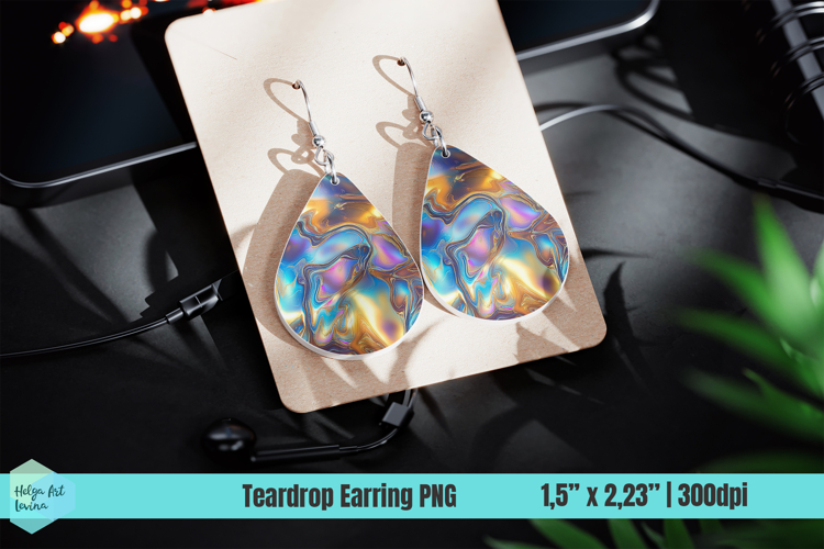 Metallic Teardrop Earring Sublimation