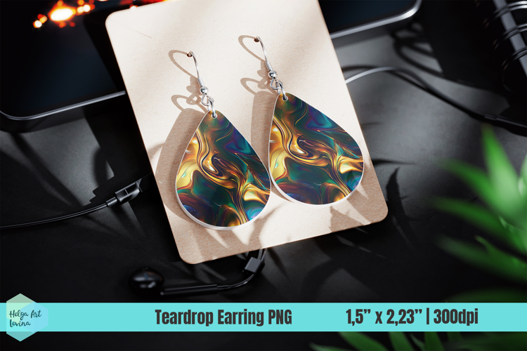 Metallic Teardrop Earring Sublimation