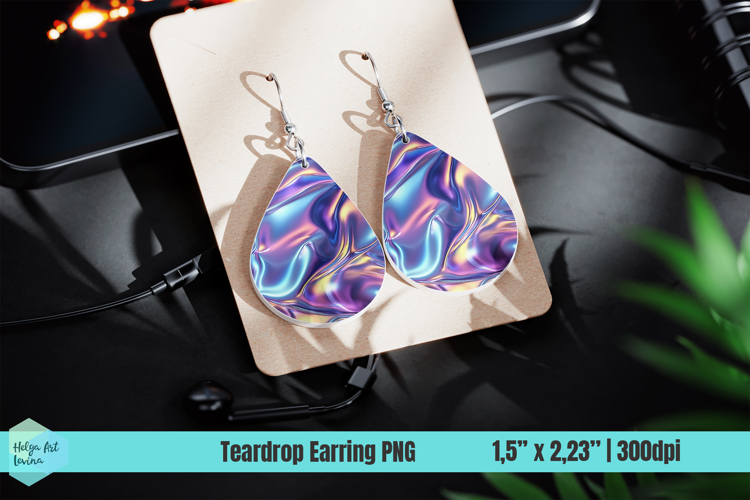 Metallic Teardrop Earring Sublimation