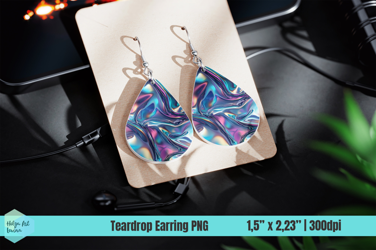 Metallic Teardrop Earring Sublimation