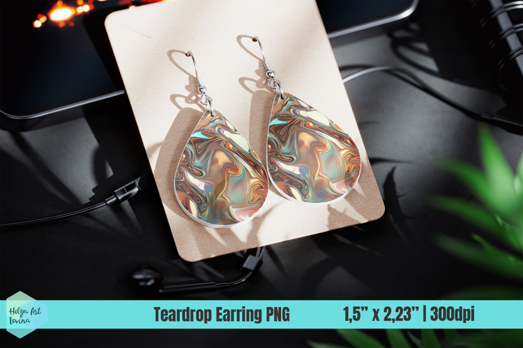 Metallic Teardrop Earring Sublimation