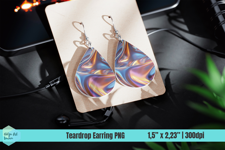 Metallic Teardrop Earring Sublimation