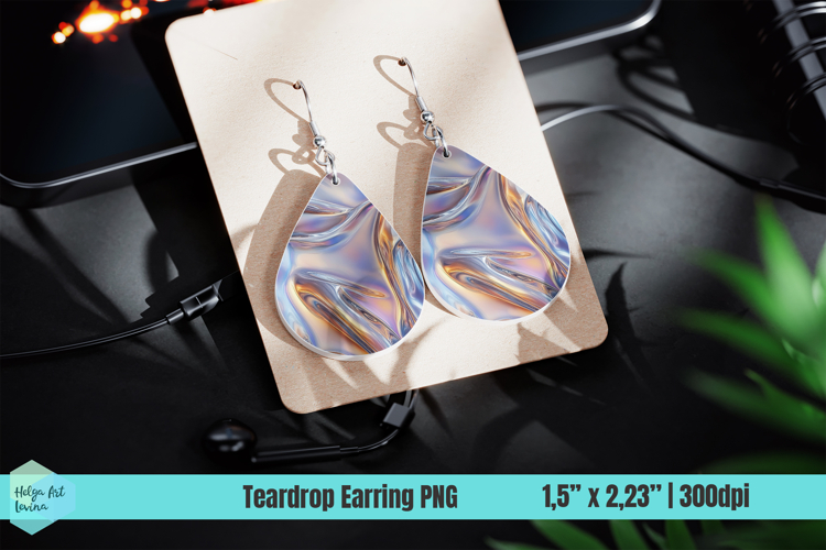 Metallic Teardrop Earring Sublimation