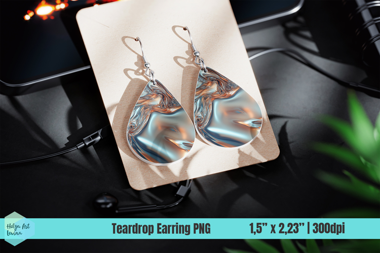 Metallic Teardrop Earring Sublimation