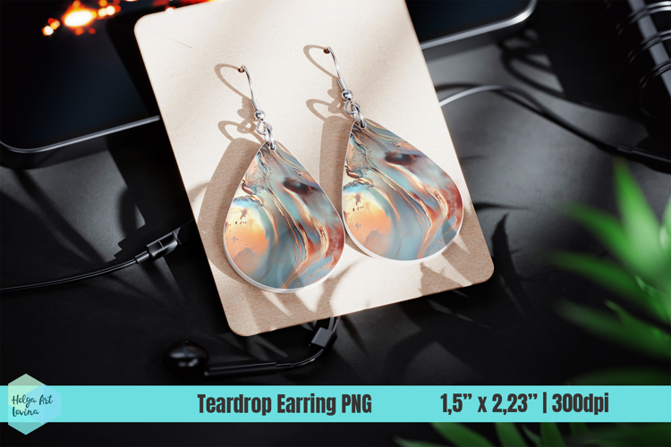 Metallic Teardrop Earring Sublimation