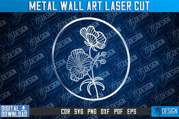 Metal Wall Art Laser Cut | Metal Flowers Laser Cut Design