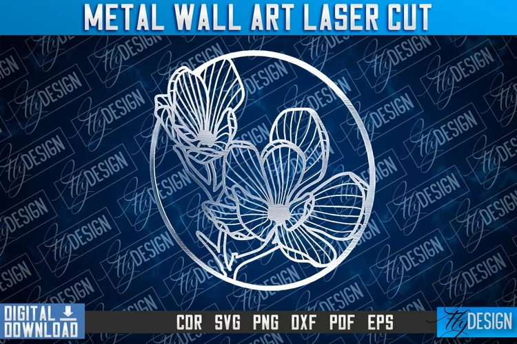 Metal Wall Art Laser Cut | Metal Flowers Laser Cut Design