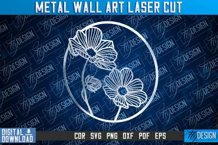 Metal Wall Art Laser Cut | Metal Flowers Laser Cut Design