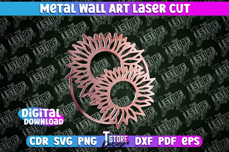 Metal Wall Art Laser Cut | Metal Flowers Laser Cut Design