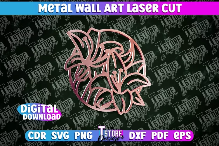 Metal Wall Art Laser Cut | Metal Flowers Laser Cut Design