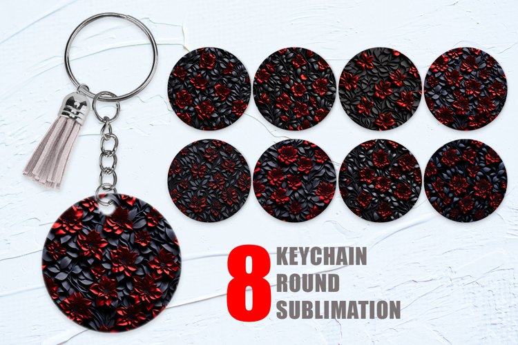 Metallic Color Flowers Keychain | Keyring