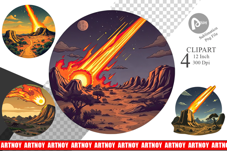 Falling Meteor Clipart