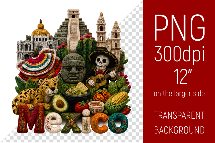Mexico Travel Landmark | National Culture Illustratio