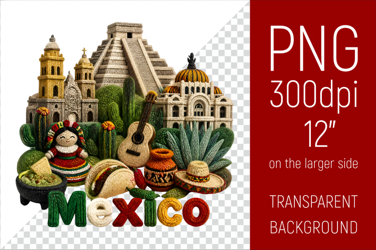 Mexico Travel Landmark | National Culture Illustratio