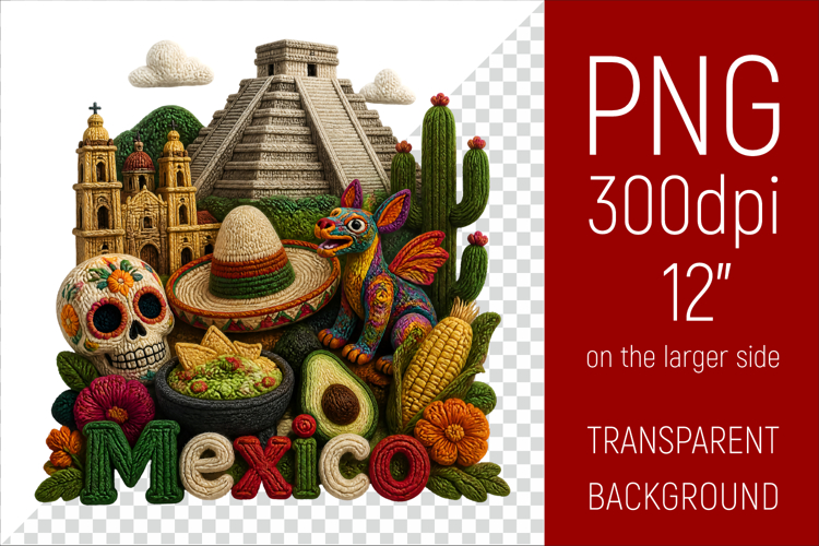 Mexico Travel Landmark | National Culture Illustratio