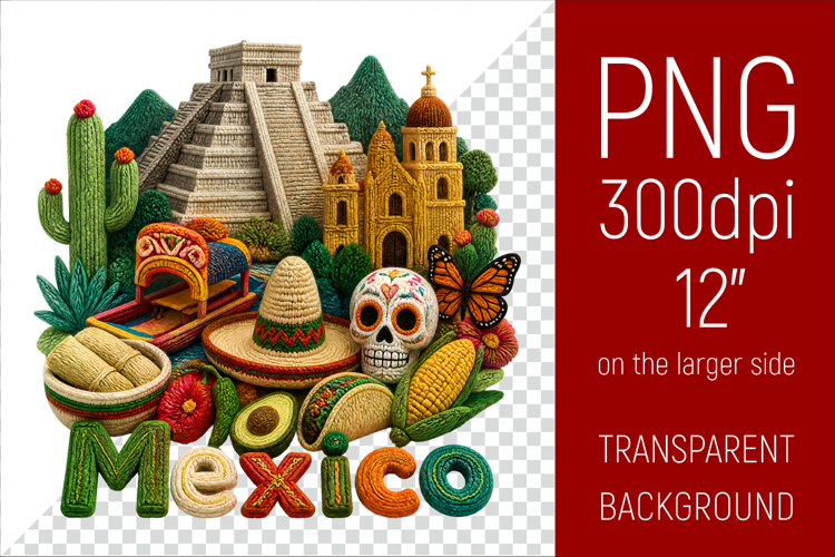 Mexico Travel Landmark | National Culture Illustratio