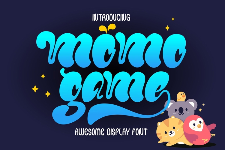 Momo Game - Bubble Display Font