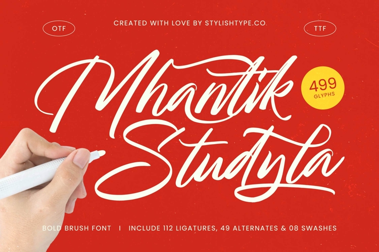 Mhantik Studyla - Bold Brush Font