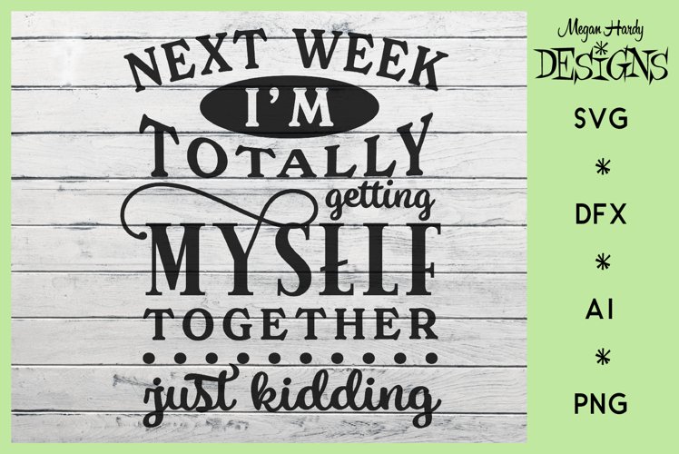 Next Week I'm Getting Myself Together - Just Kidding example image 1