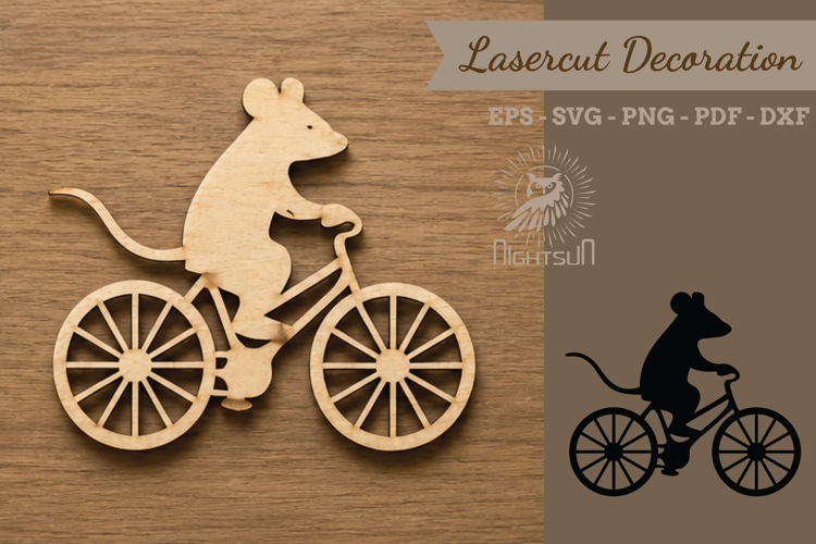 Mice Drive Vehicles Lasercut Decoration