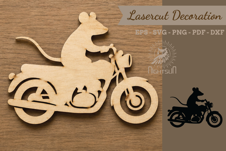 Mice Drive Vehicles Lasercut Decoration