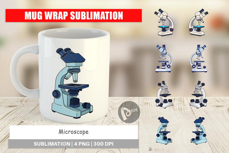 Mug Wrap Lab Microscope