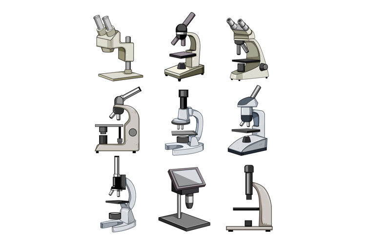 microscope set cartoon