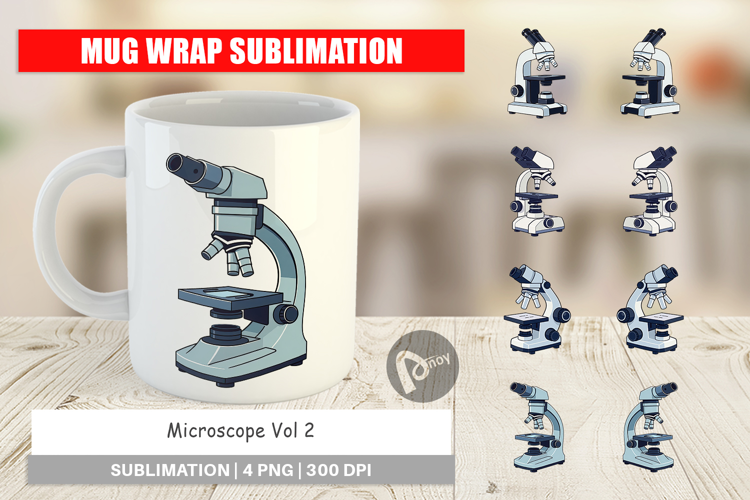 Mug Wrap Lab Microscope